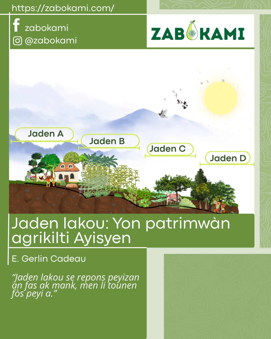 environnement, agriculture, santé par les plantes, resèt kreyol